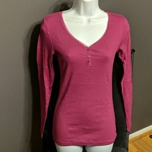 Gillian & O'Malley Maroon Sleepwear henely shirt